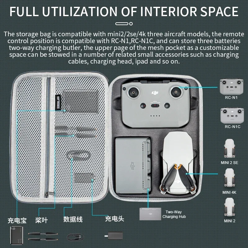 Mini 2 Shoulder Bag PU Portabl - đánh giá và giá Drone Carrying Case